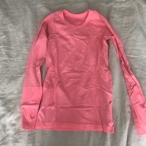 Lululemon Swiftly Tech peach long sleeve top